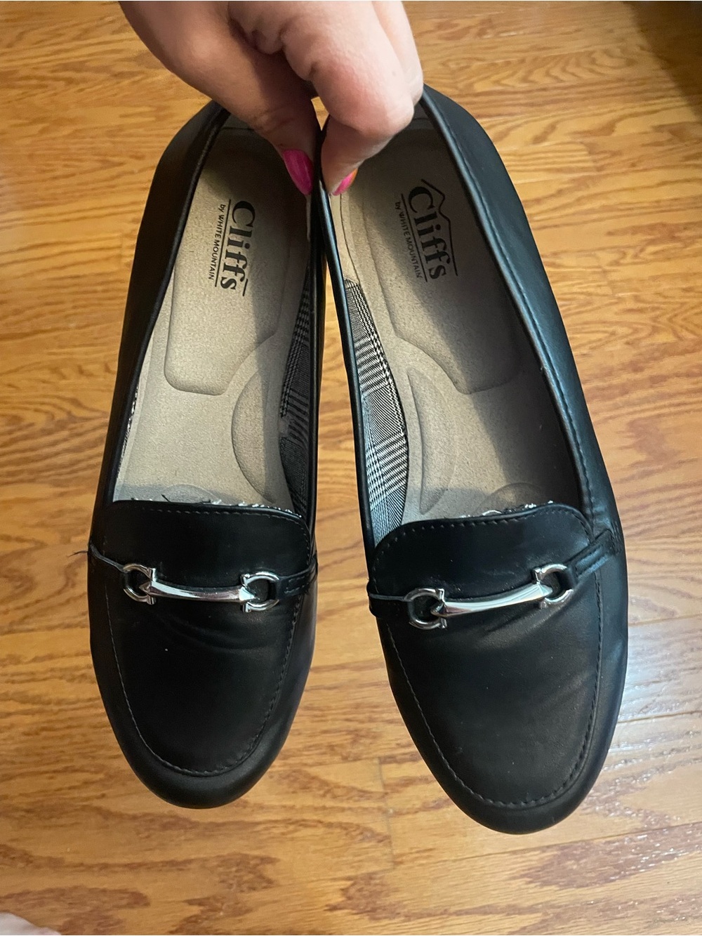 Cliffs by WHITE MOUNTAIN Black Women's Metal-Bit Slip-On Loafers